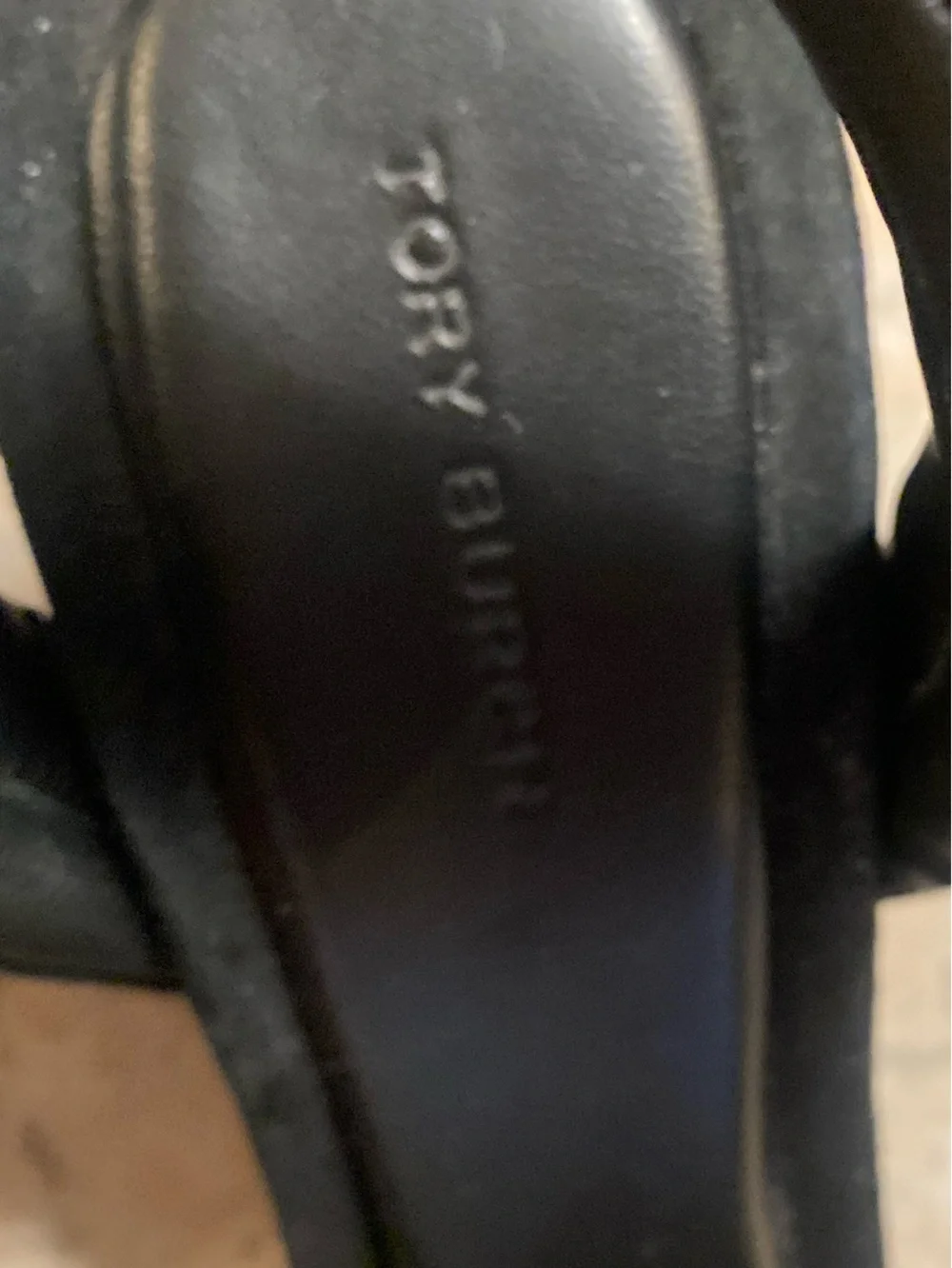 Tory Burch Black Patent Leather Strappy Block Heels